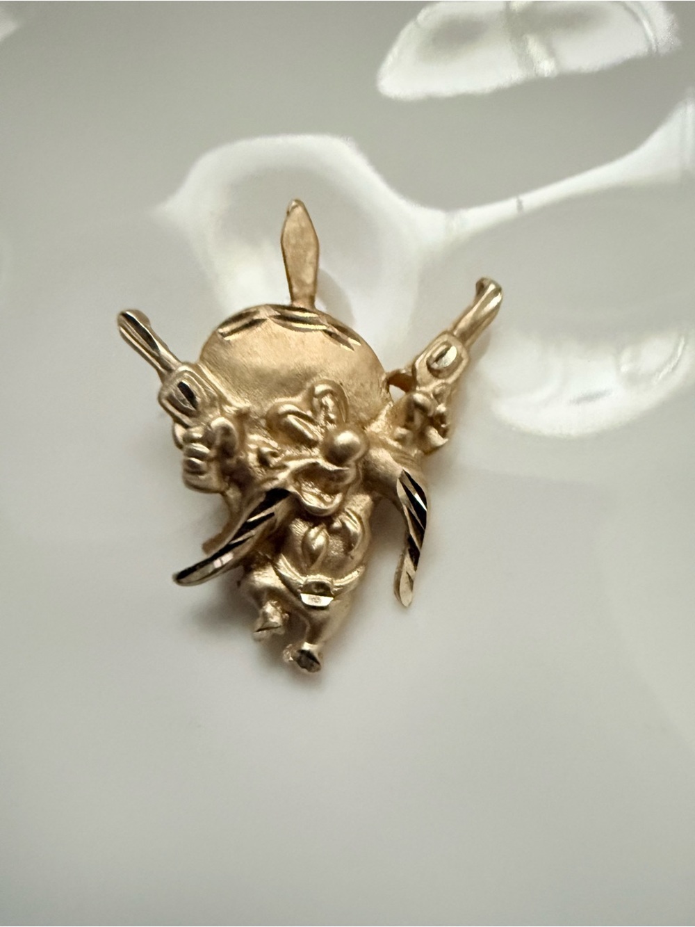 Vintage 14K Gold Yosemite Sam Looney Tunes Warner Bros. Pendant Charm 2g